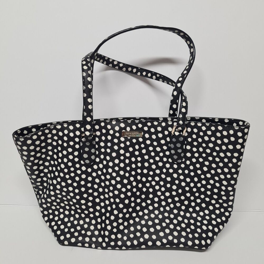 Kate Spade Dally Tote Purse Laurel Way Printed Polka Dot Handbag Casual Cute
